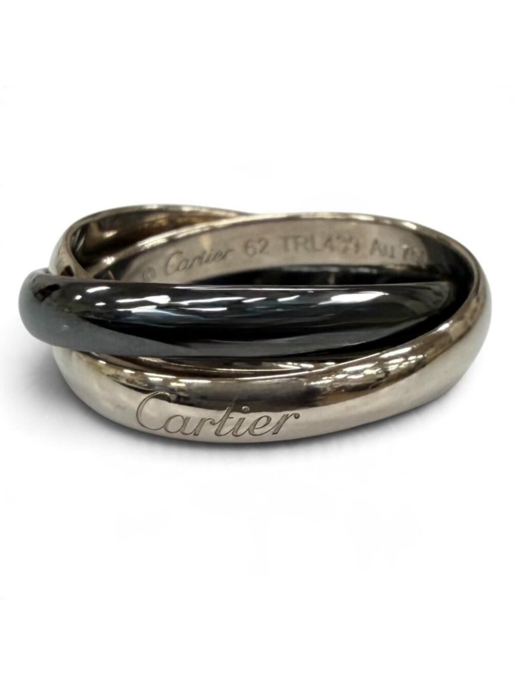 Cartier Trinity Ring Ceramic Classic Model 18K
